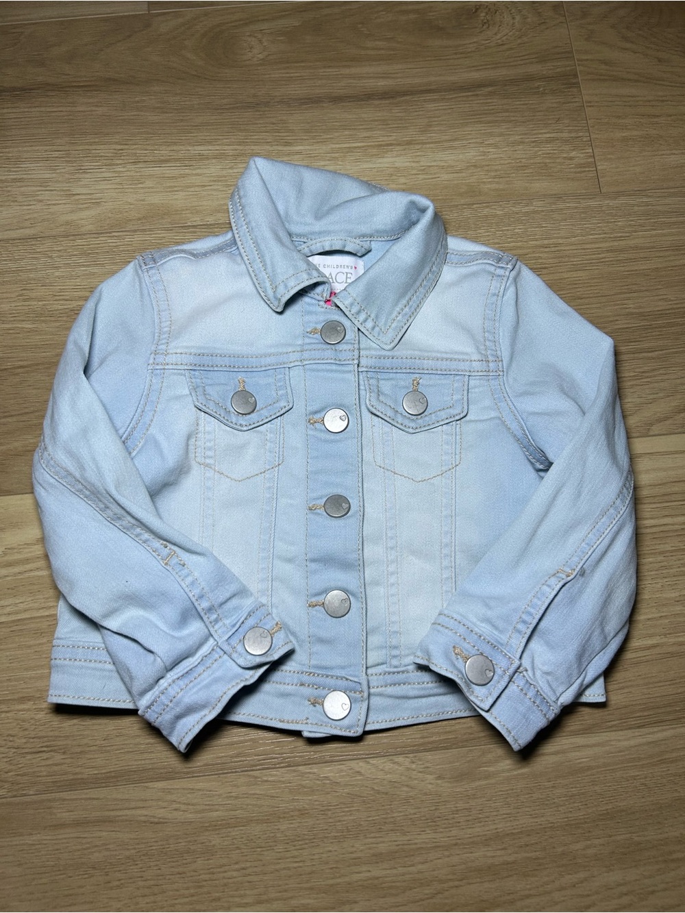 The Children's Place Light Wash Denim Jacket in Pale Blue